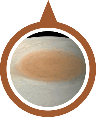 Illustration of the planet Jupiter's surface