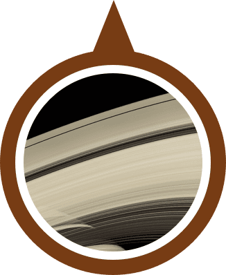 Illustration of the planet Saturn's surface